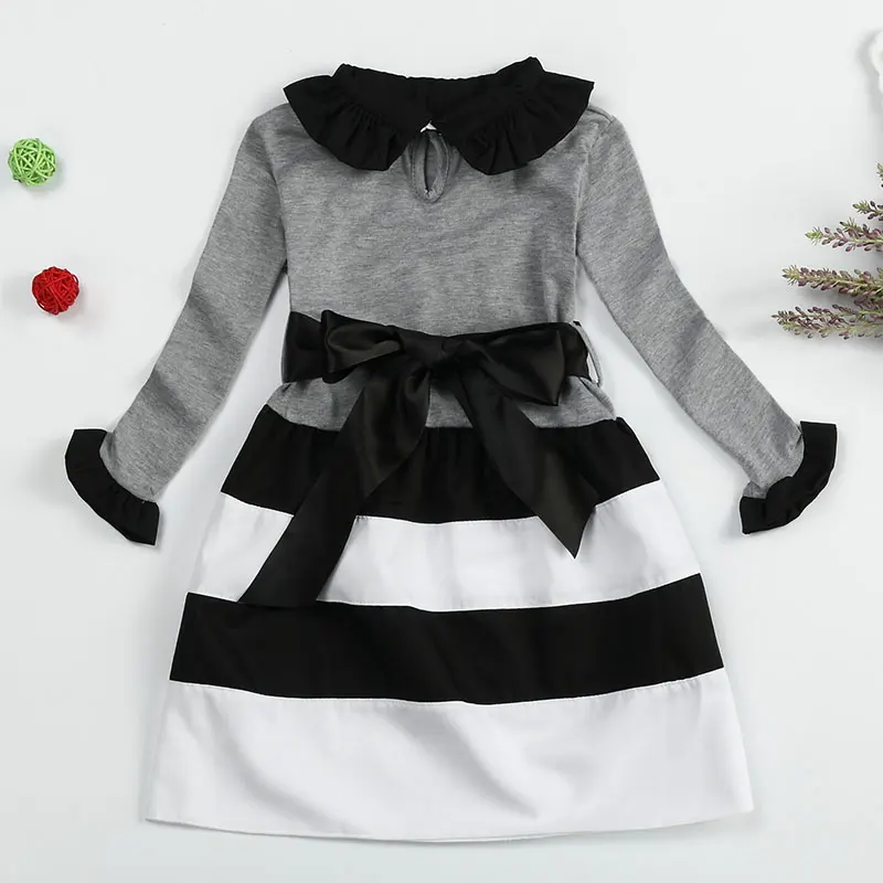 Осеннее платье для маленьких девочек детская одежда с длинными рукавами