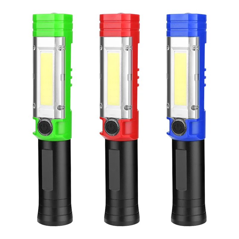 SANYI LED COB Магнитный фонарик с питанием от 3 * AA батареи портативный фонарь 4 режима