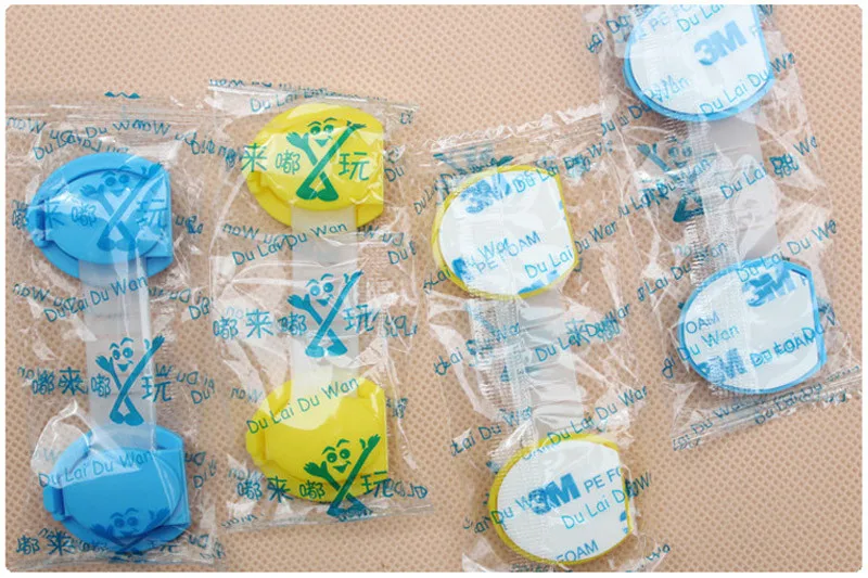10Pcs/lot Safety Locks Infant Safety Lock Security Blocker Padlock Baby Safe Protection Fridge Cabinet Doors Drawers