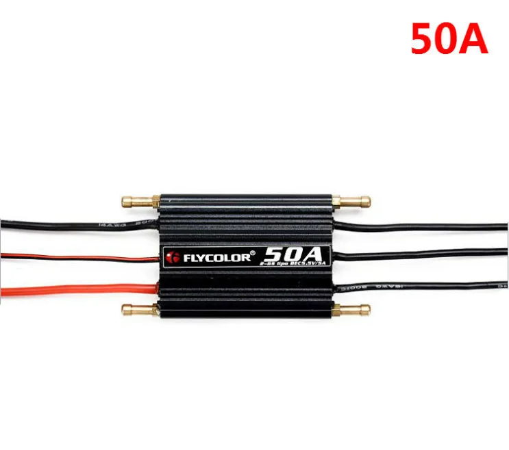 1PC Flycolor 50A 70A 90A 120A 150A Brushless ESC 2-6S Water-proof Electric Speed Controller f RC Boats with Water Cooling System