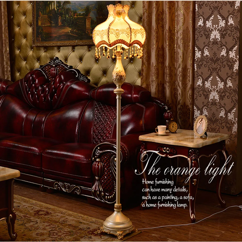 Европейский стиль Напольная Лампа для гостиной E27 светодиодные лампы напольные