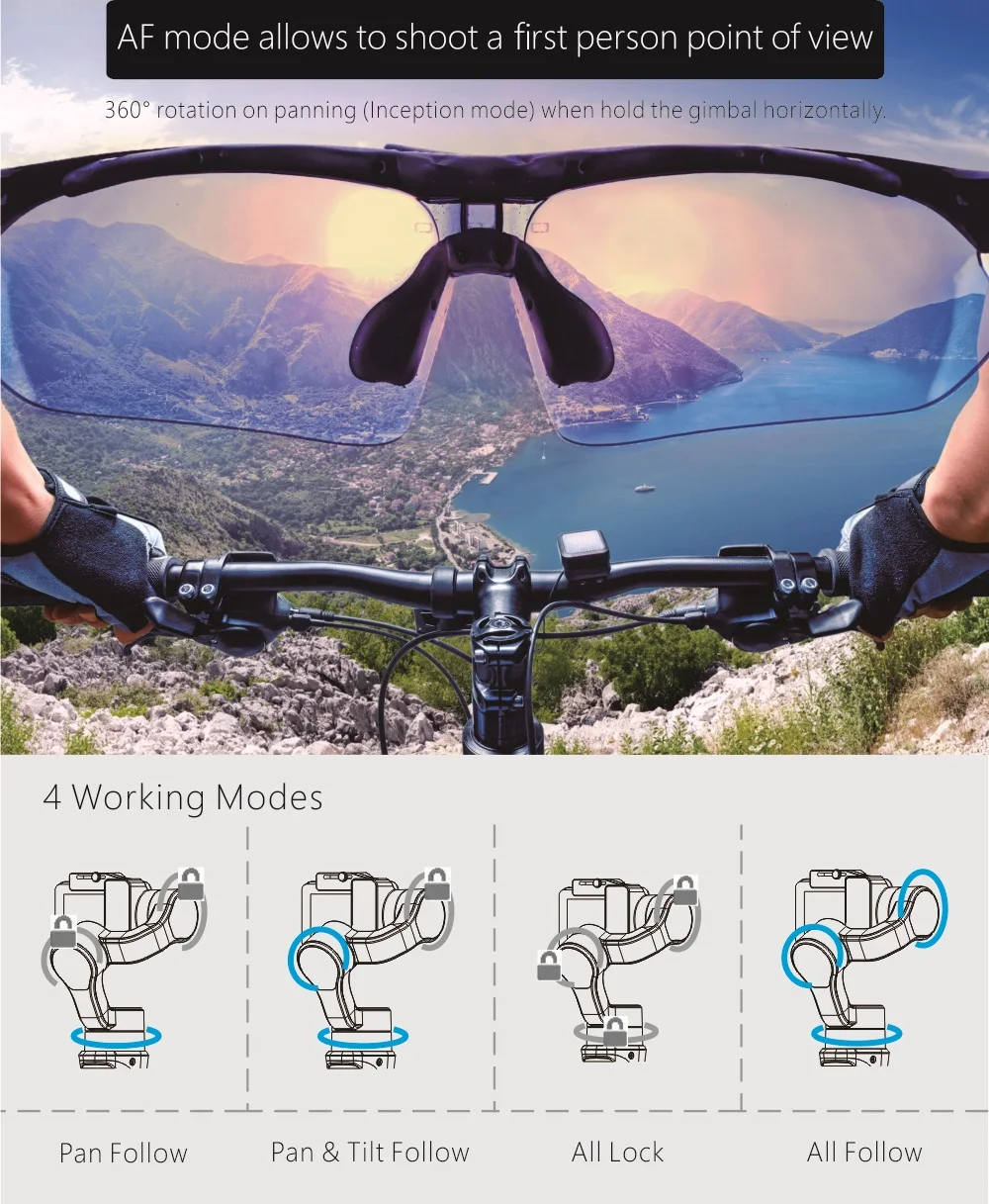 HOHEM iSteady Pro 2/Pro 3-осевая карманная брызгозащищенное с шарнирным замком для DJI Osmo Экшн камера Gopro Hero 7/6/5/4/3 SJCAM YI Action Камера