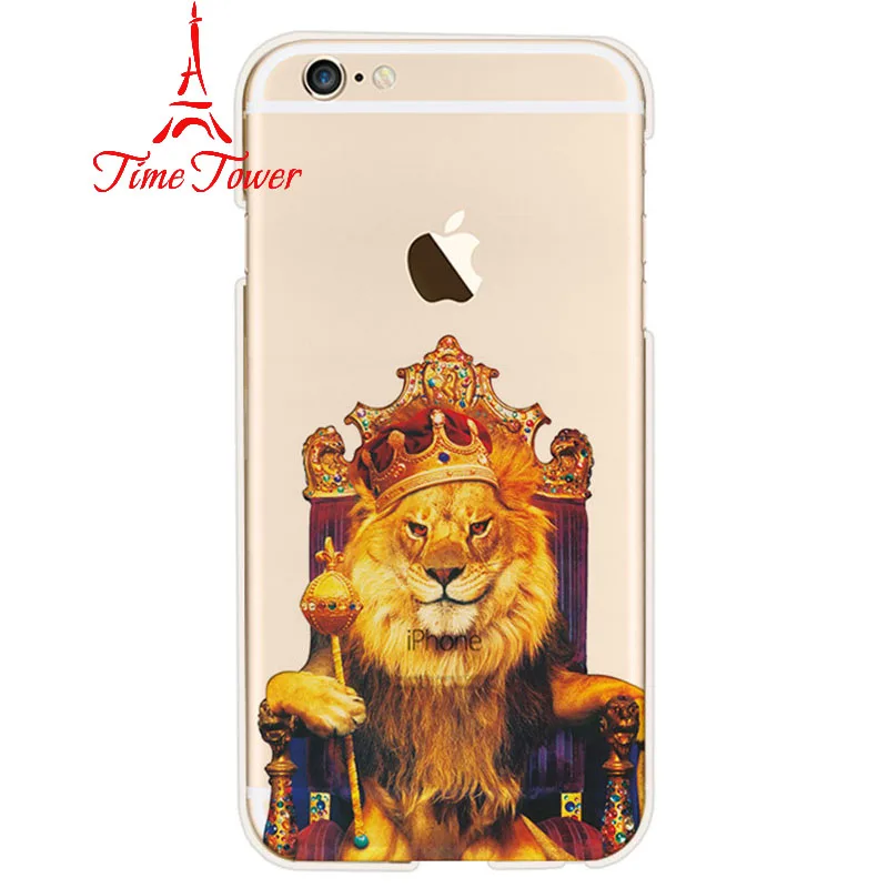 Король Лев окрашенные чехол для iphone 6 Плюс Крышка коке капа Рев верховая Чехол Apple