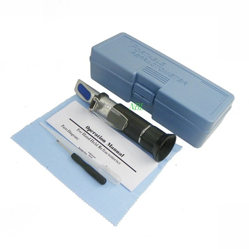 

HandHeld Brix Refractometer For Food Sugar Beer Brix Test 0-32% Brix Fruits Vegetables ATC Refractometer Meter With Retail Box