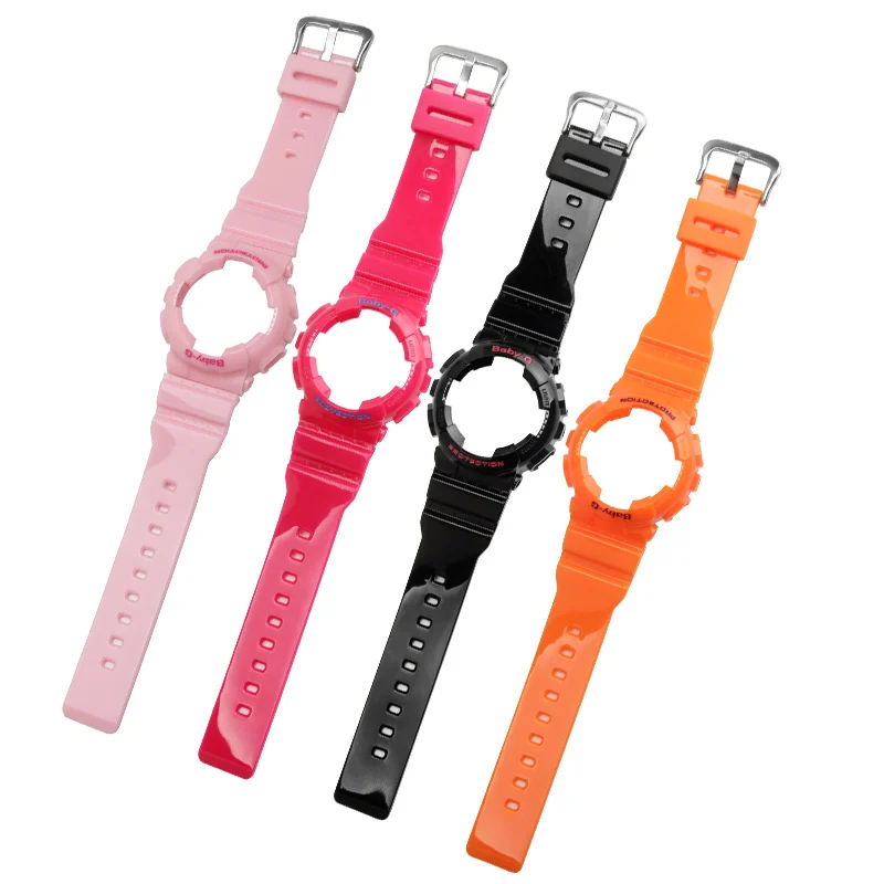 PEIYI Silicone Watchband Replacement Casio BABY-G BA-110 111 112 3A 4A2 Rubber Strap Sports Waterproof Lady Watch Chain