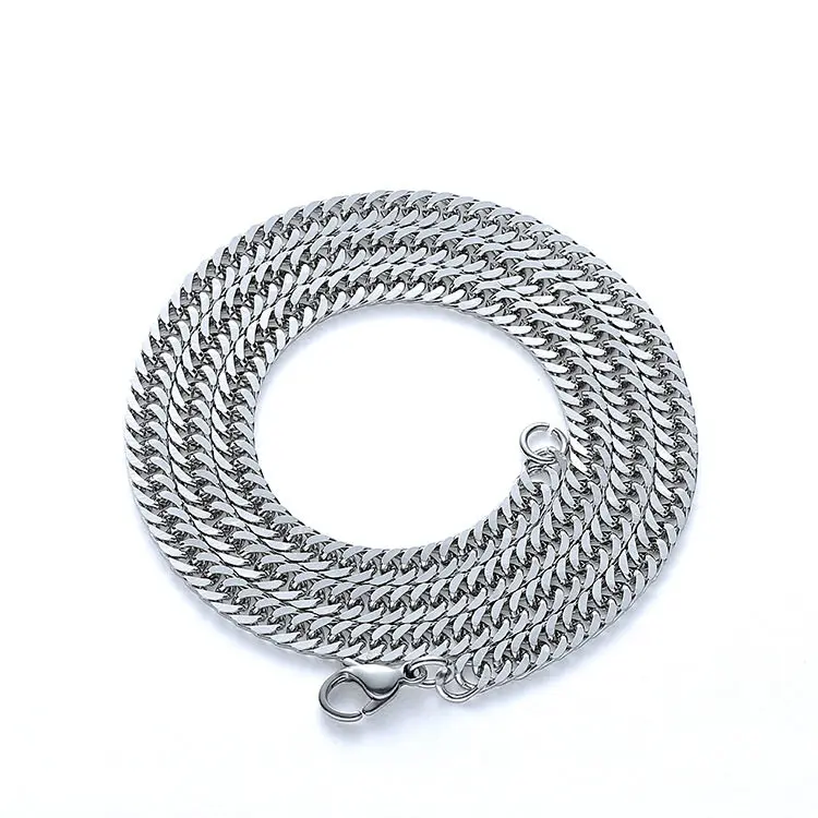 

Цепь из титановой стали 316L, шлифовальная цепочка с 6 отрезными поверхностями, распределительная цепь из нержавеющей стали для мужчин и женщин