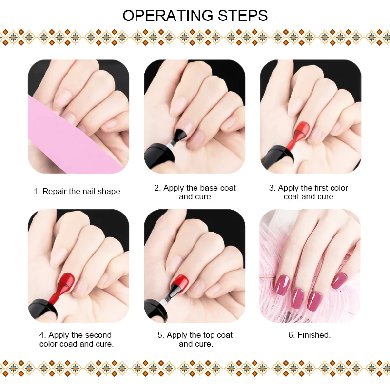 2 шт./компл. однотонный Гель лак для ногтей Полупостоянный УФ набор маникюра