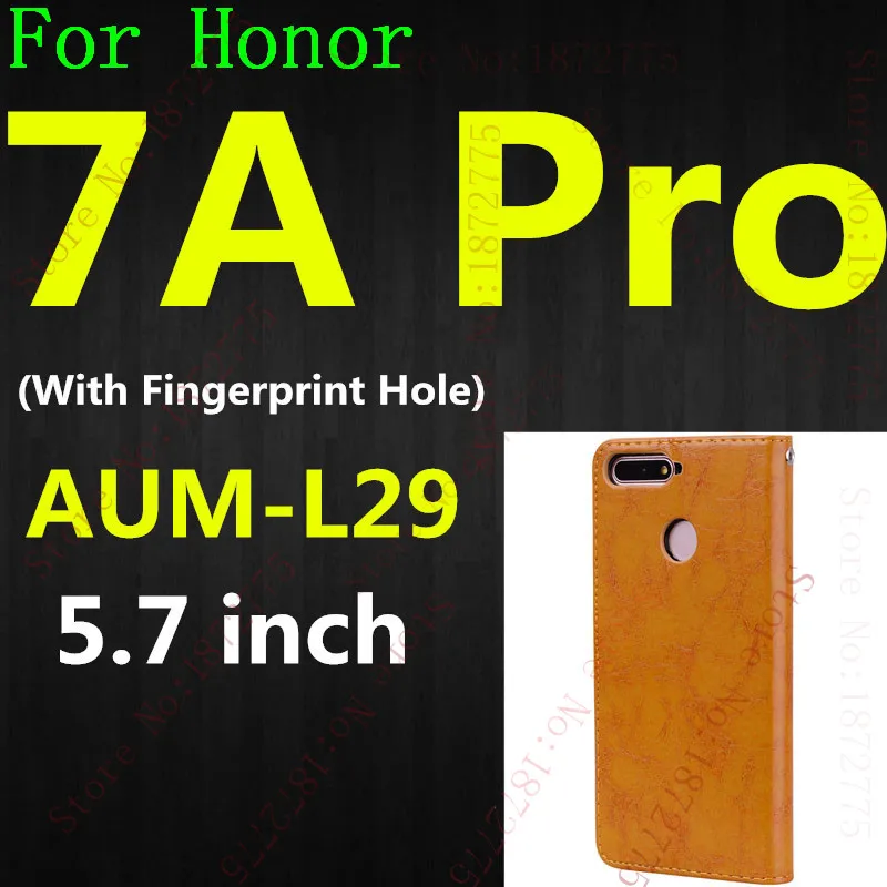 Флип Чехол Для huawei P20 P10 P8 P9 Lite Mini P Smart на Honor 7C 7A Pro 6A 5A 6X 7X Y5 Y7 Y6 Prime Коврики 10 8 9 20 Lite - Цвет: 7A Pro (5.7) AUM-L29