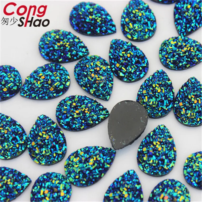 100pcs10*14 мм Bling AB цвета выпуклая минеральная поверхность кристальная Смола Стразы