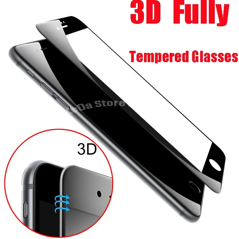 

500 шт. DHL 3D изогнутое матовое закаленное стекло для Apple iPhone 7 6 6s Premium 9H пленка из углеродного волокна полное покрытие защитный чехол