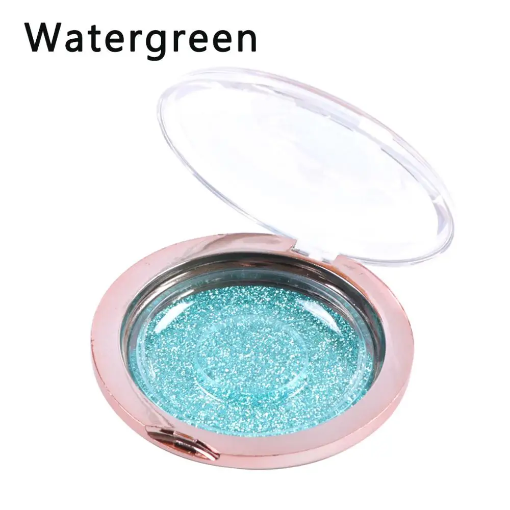 Watergreen 50 шт глянцевый розовый Золотой пластиковый чехол для ресниц с блестящим серебристым золотом водно-зеленый розовый Лавандовый пурпурный фон для ресниц - Color: Watergreen