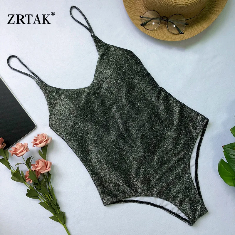 Zrtak Flash купальники с открытой спиной бандажный купальник Одноцветный женский 2018