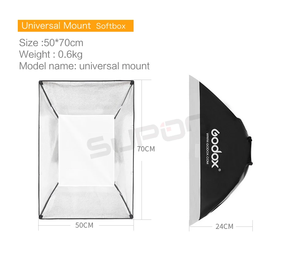 Студийный светильник для вспышки Godox 250SDI 4x250 W с сумкой для переноски, софтбокс 1000Ws kit 110 V-240 V