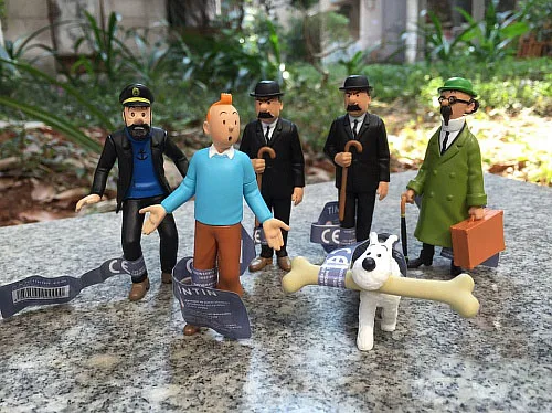 Экшн фигурки из ПВХ Приключения Тинтин коллекция Dupont Milou Captain Haddock 3''|action