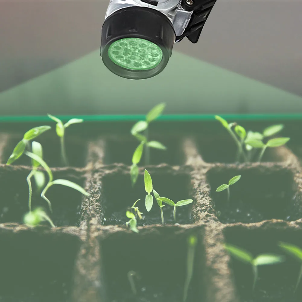 19LED высокая интенсивность водонепроницаемый зеленый Головной фонарь Гидропоника садоводство растение комната налобный фонарь вспышка светильник растение головной светильник
