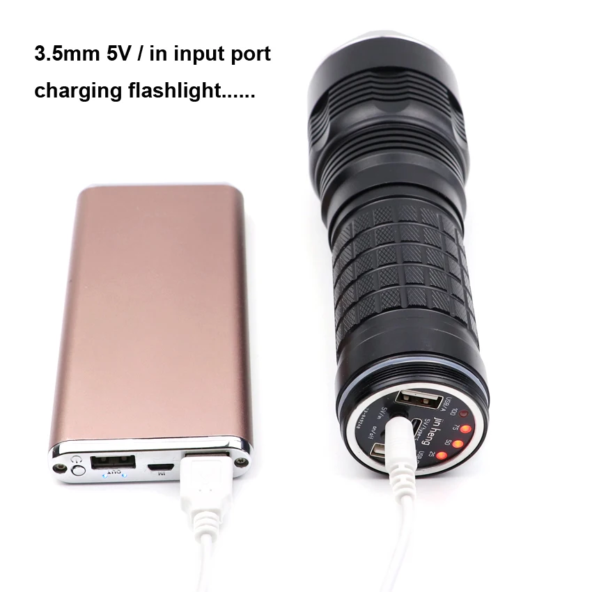 30 Вт Мощный 18650 фонарик XML2 XHP70 XHP70.2 светодиодный USB выходной фонарь, Мобильный Внешний аккумулятор для мобильных телефонов и смартфонов