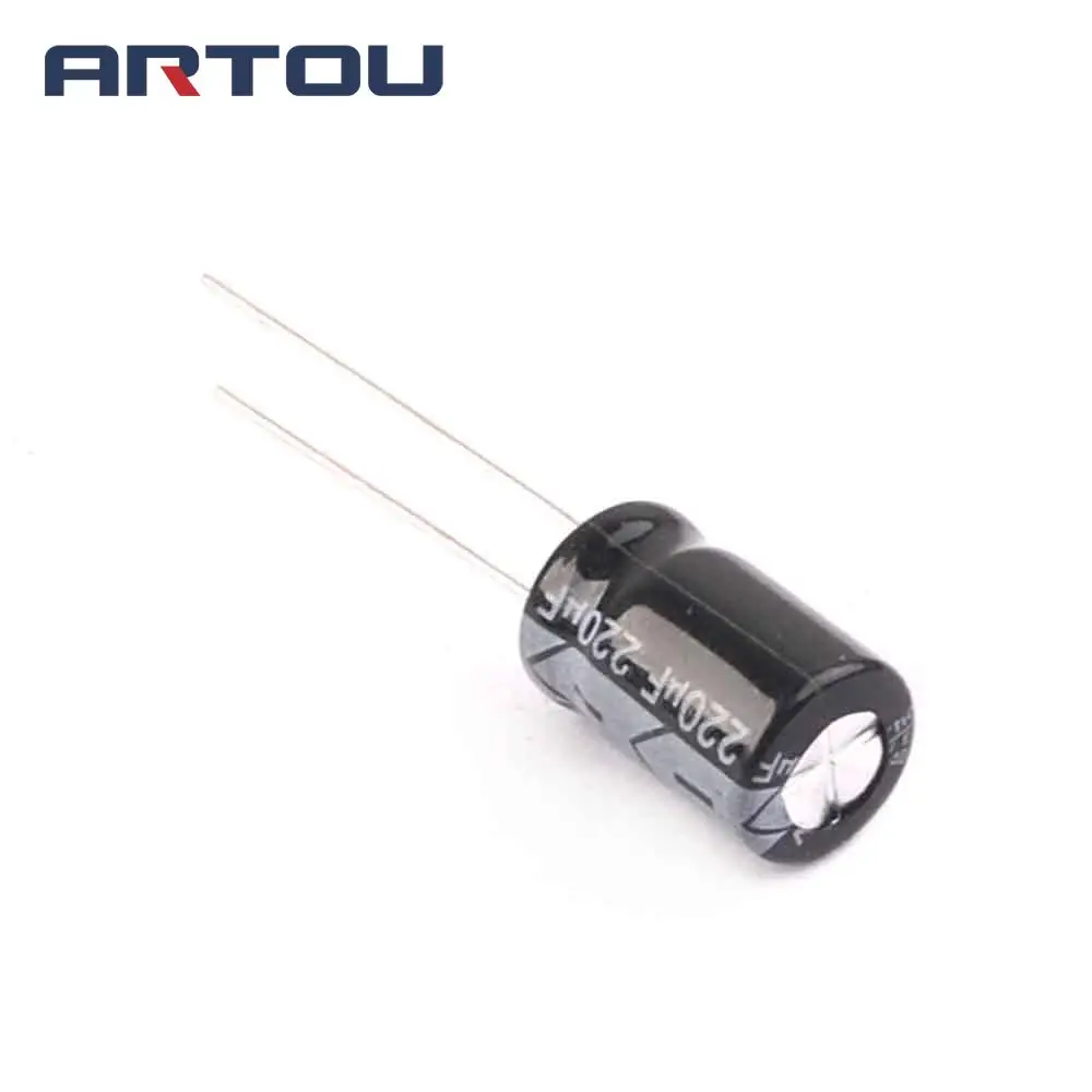 50 шт. электролитический конденсатор 25 в 220 мкФ 8*12 мм|electrolytic capacitors|25v 220ufcapacitor electrolytic