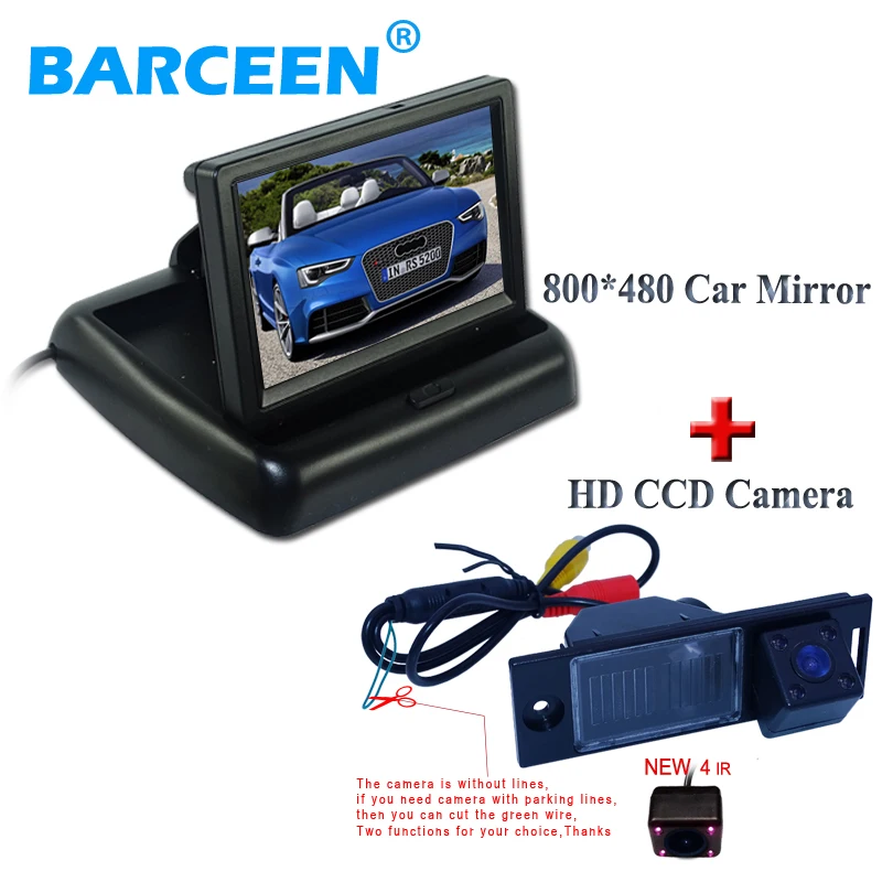 

CCD car backup rear view camera for Hyundai ix35 Year 2014 Car parking camera + 4.3'' car monitor rearview mirror