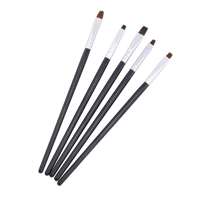 ROSALIND 5 шт./лот плоская ручка для рисования кисти дизайна ногтей акриловая кисть
