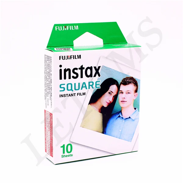 10 Square films Фотобумага Fujifilm Instax с квадратным белым краем и черными пленками(10-100 шт.) для мгновенной печати Instax SQ10 SQ6 SP-3 - Цвет: 10 Square films