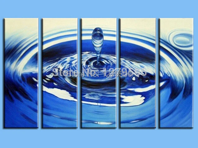 

Hand Painted Modern Abstract Seascape Painings On Canvas Handcraft Water Oil Paintng Wall Decor Art For Home