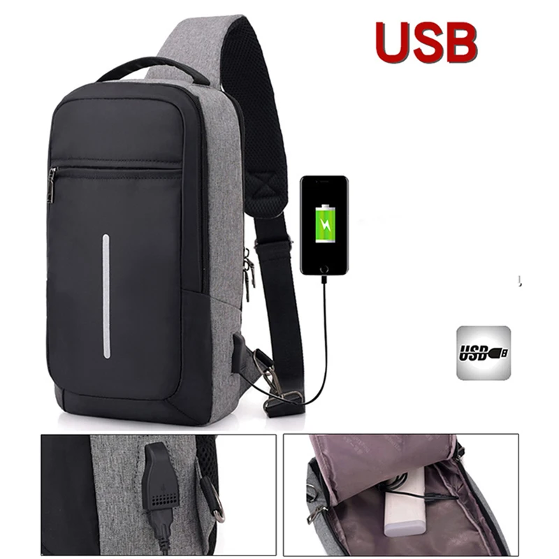 Мужская Дорожная сумка-Кроссбоди с USB-зарядкой | Багаж и сумки