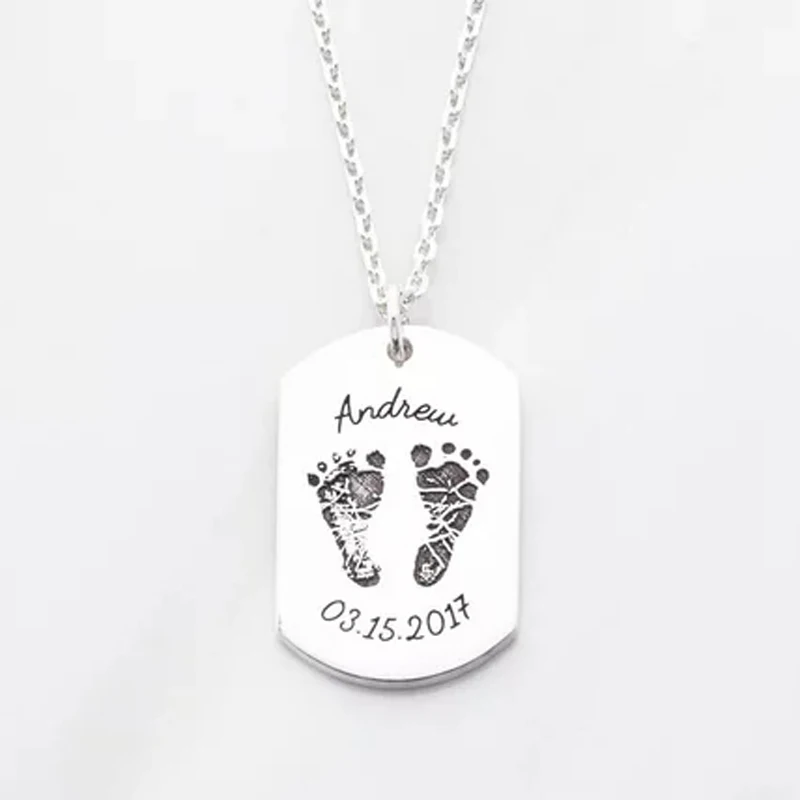 

Модное ожерелье с подвеской Ufine N2078, кулон из нержавеющей стали с индивидуальным именем и датой