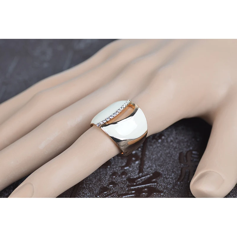 

Gold Color Hand Painted Rings for Women Black Friday Christmas Sale Jewelry Anelli Donna Bohemian ring J01101