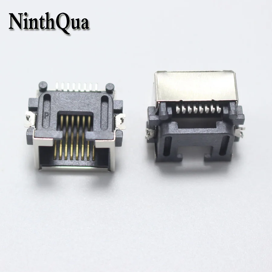 

2pcs RJ45 Network jack 8P Shenboard SMD Network Female Socket H=8.6 Notebook NIC Interface