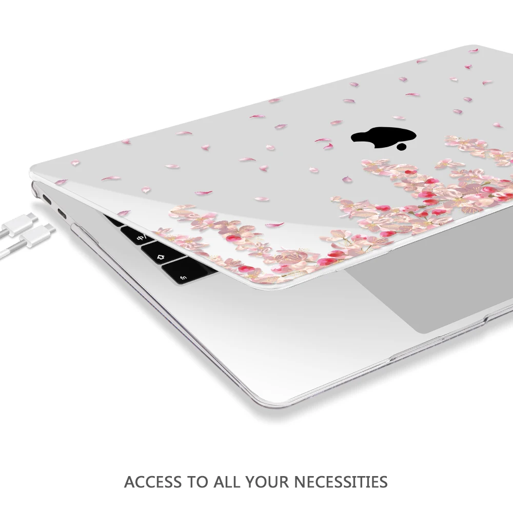 Flowers Laptop Case for Apple MacBook Pro Air Retina 11 12 13 15 Inch Touch bar Hard Cover Shell Sleeve with Free Gift