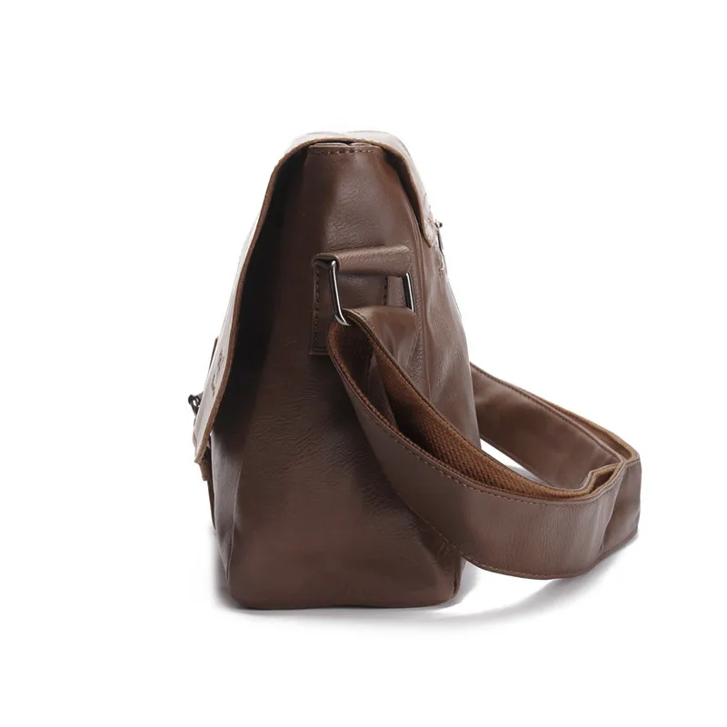 Мужская сумка мессенджер из искусственной кожи высокого качества|bag button|mens leather