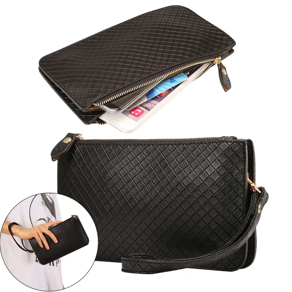 Модный портативный диагональный клетчатый мобильный телефон чехол кобура