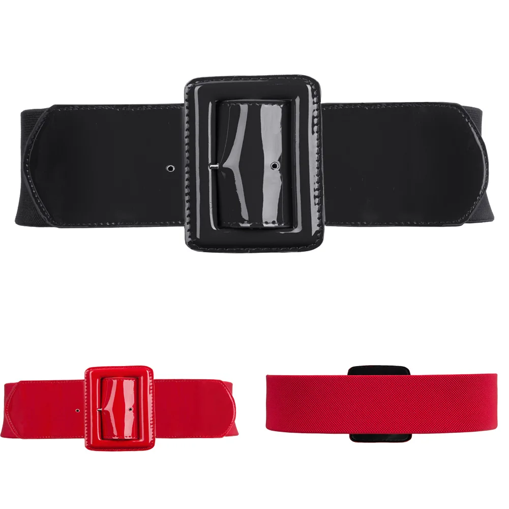 GK 1 9 дюймов широкий эластичный пояс платье ремень Классическая Пряжка 50s ретро