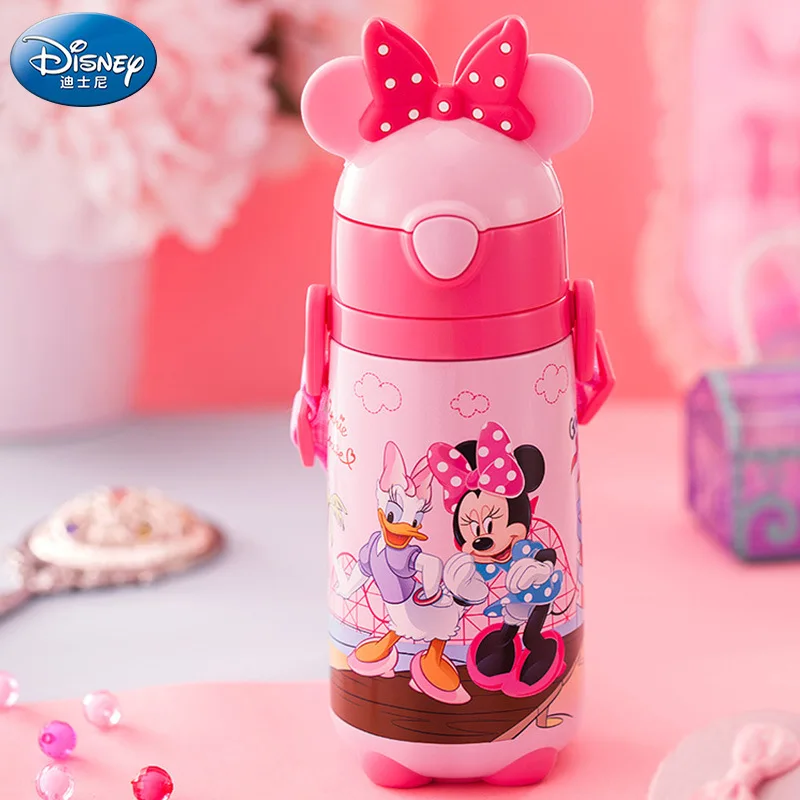 Оптовая продажа Disney baby термоизоляционная бутылка для воды с соломой 440