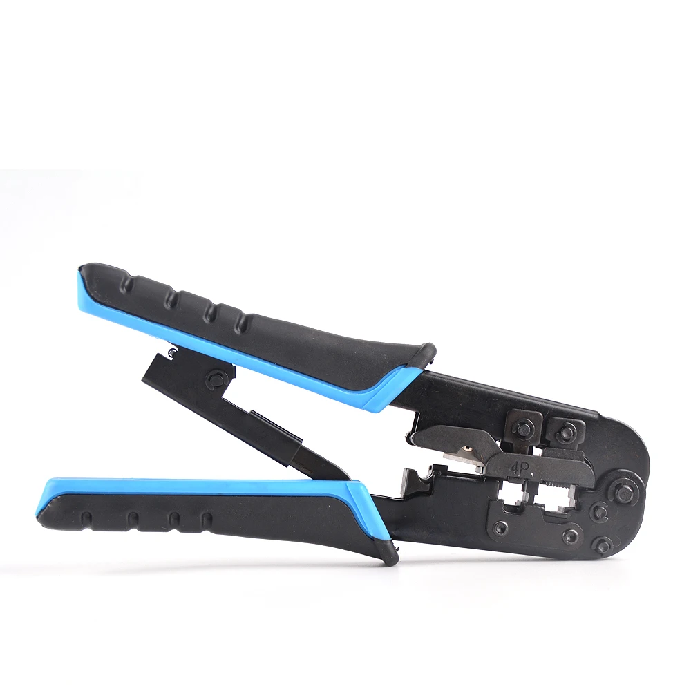 

Aucas Multifunction Crimping Tool Ratcheting Crimper Modular Crimper Cutter Stripper for RJ45 CAT5e CAT6 CAT6A