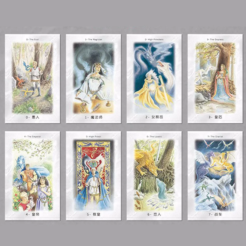 Новый дизайн карт Dragon Tarot настольная игра высококачественная бумага 78 шт.