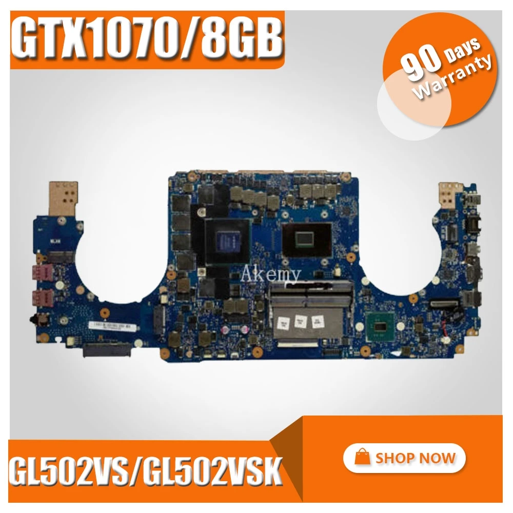 Обмен! Материнская плата для ноутбука For Asus GL502V GL502VS GL502VSK I5 7300HQ i7 7700HQ GTX1070/8 ГБ|motherboard