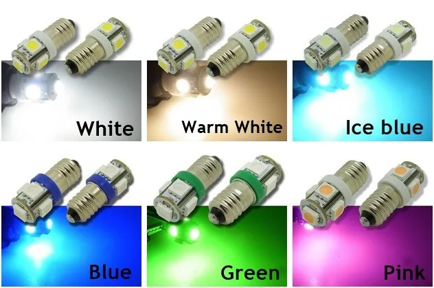 4 шт./лот E10 EY10 T3.25 5 SMD 5050 Светодиодные лампы с теплым белым светом миниатюрные