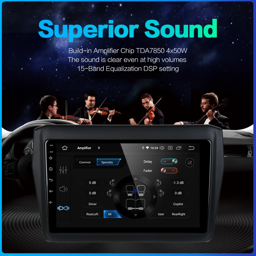 Автомагнитола fonnt TDA850 стерео система на Android 9 0 с &quotIPS экраном GPS навигацией Bluetooth