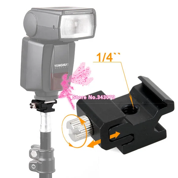 Новинка Speedlite Холодный башмак Горячий 1/4 винт для вспышки крепление-адаптер