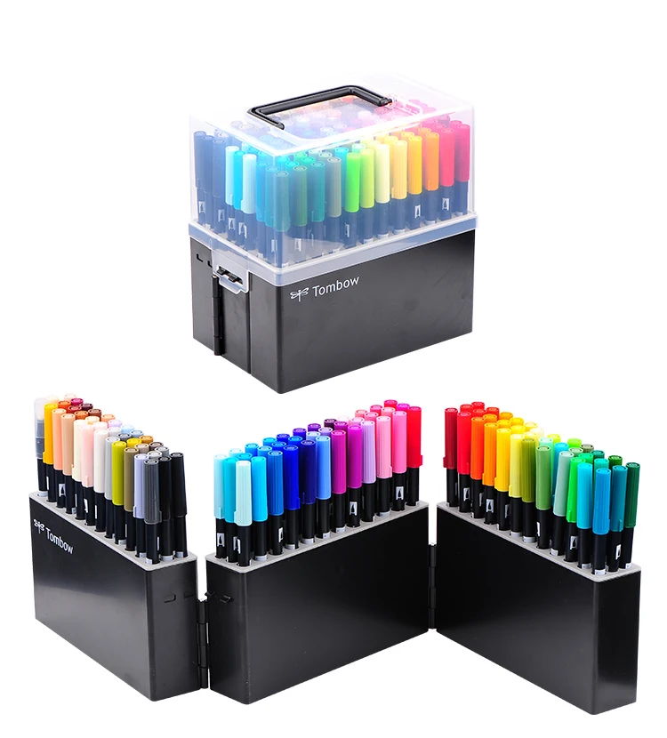TOMBOW ABT кисть двойные акварельные ручки 108 цветов двойная головка художественные маркеры мягкий наконечник Рисование эскиз живопись