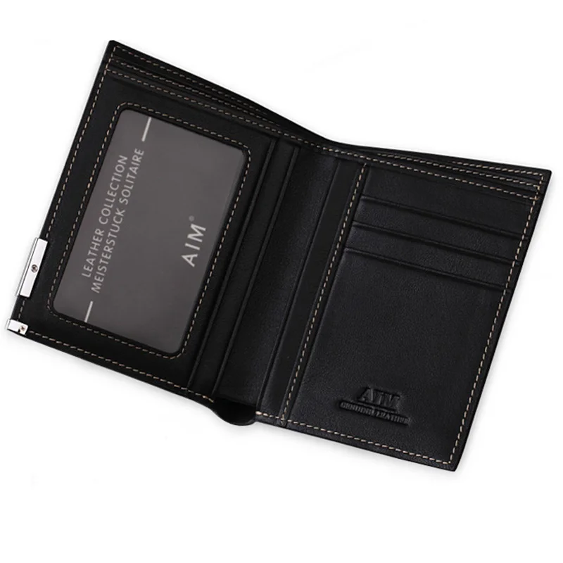 Марка Кожа Мужчины Кошельки Мужской Короткий Дизайнер Кожаный Бумажник мужской