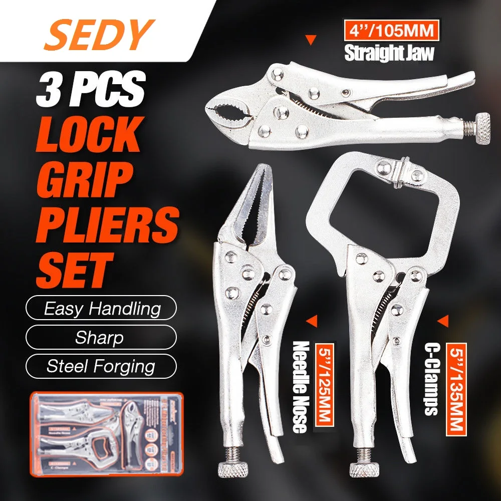 Фото SEDY 3 шт. тиски сцепление углеродистая сталь сварочный инструмент набор SEDY 3 шт. тиски сцепление углеродистая сталь сварочный инструмент набор