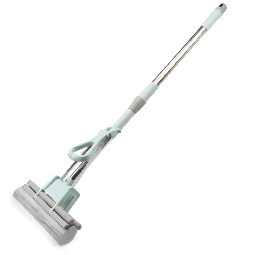 1 шт нержавеющая SteelTelescopic ручка впитывающая губка Швабра Тапочки отличного
