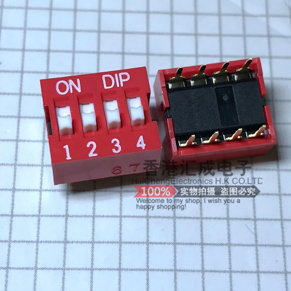 NDS 04 V 2 54 мм DIP8 Круглый DIP переключатель программа четыре прямые вставленные