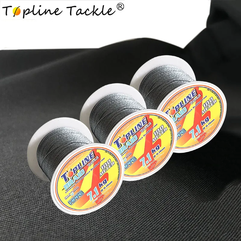 Topline рыболовная плетеная леска 4 нити диаметр 300 м 0 25 мм прочная и долговечная из