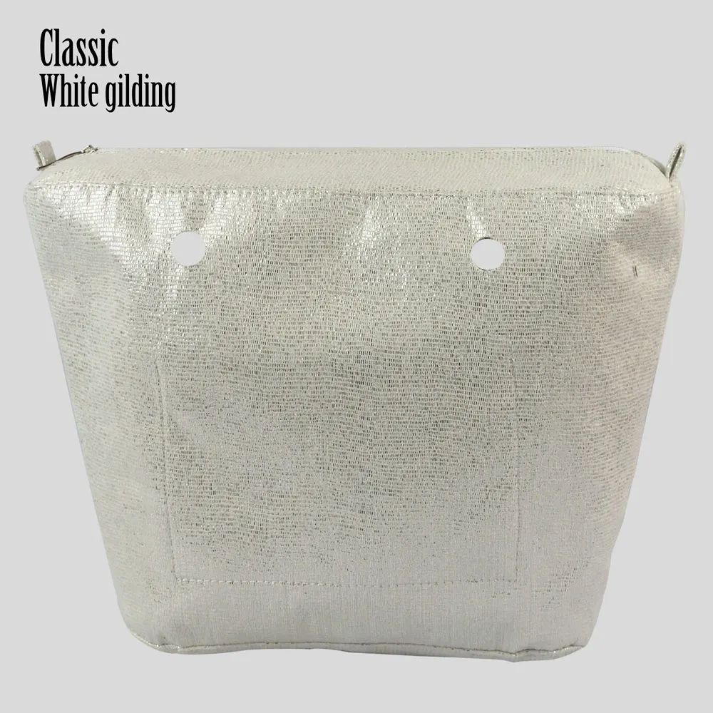 classic white huntfun 1 штука позолоченная водонепроницаемая внутренняя подкладка Obag красочная вставка для классического мини O сумки женские сумки через плечо сумки - Цвет: classic white