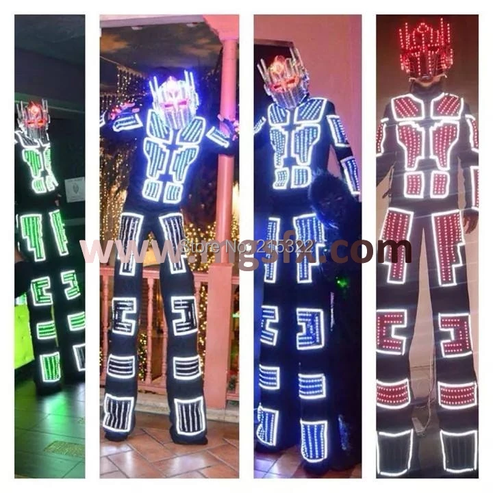 Светодиодный робот csotume для Хэллоуина бесплатная доставка|led robot suit|robot suitled |