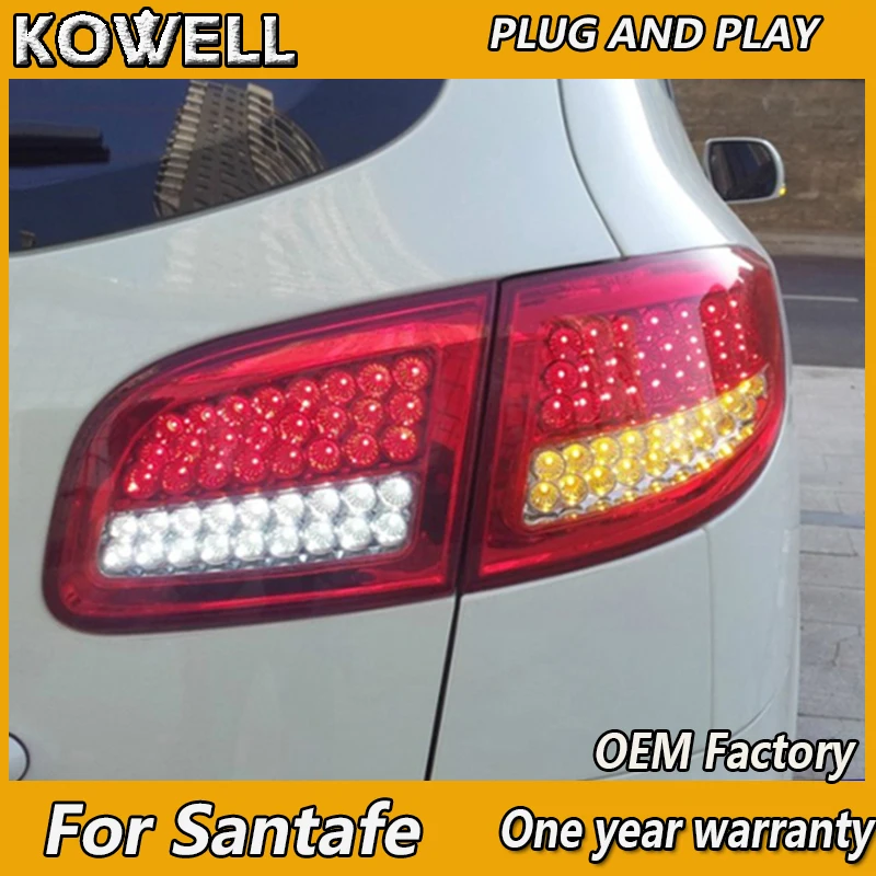 KOWELL стайлинга автомобилей для Hyundai Santa Fe 2004 2012 Светодиодный фонарь светильник