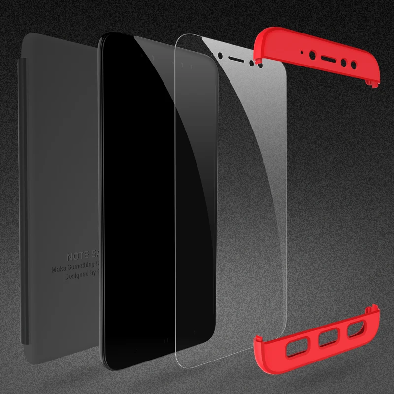 360 Degree Full Cover Case For Xiaomi Redmi Y1 Lite With Tempered Glass Luxury Plastic | Мобильные телефоны и аксессуары